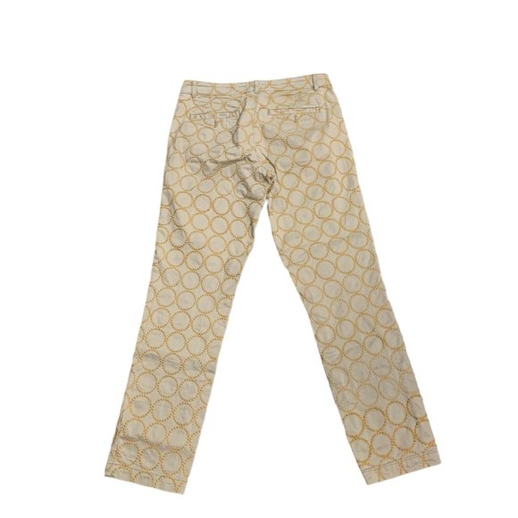 Chino by Anthropologie Circle Embroidered Womens Pant Size 28 Relaxed Comfort - Picture 2 of 12